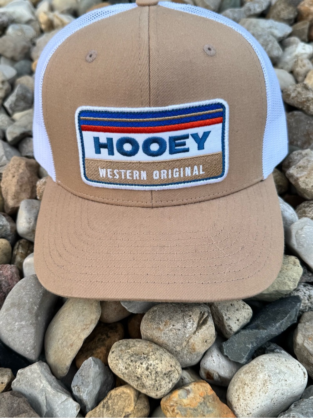 Hooey Western Original Trucker Hat Tan White Mesh Snapback OSFA